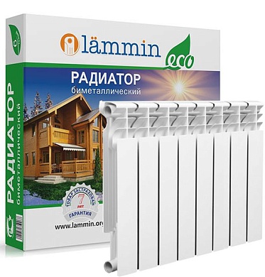 Радиатор биметаллический  LAMMIN  ЕСО BM 500/80 -  8 секций